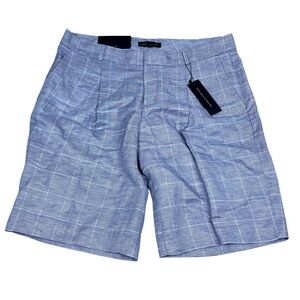 Banana Republic Women's Shorts Blue Linen 10.5 Avery Size 8 NWT